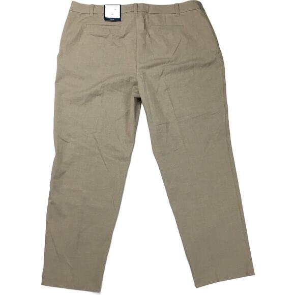 Charter Club Slim Leg Ankle Dress Pants Tan Women's 18 Plus Size Work Casual NEW - Picture 2 of 12